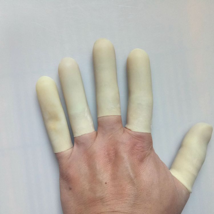 20个50个100个切口乳胶橡胶工业加厚耐磨麻点劳保颗防滑手指套
