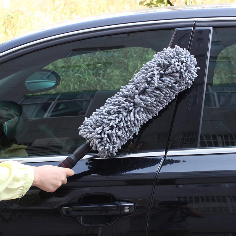 包邮可伸缩洗车拖把汽车扫灰尘掸子车用除尘擦车刷子车用品蜡扫